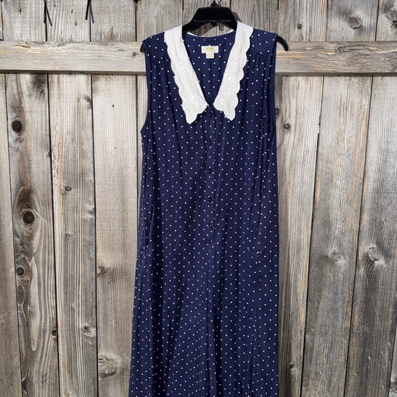 Maeve | Anthropologie Wide-Leg Jumpsuit Polka Dot Size Large - Picture 8 of 11